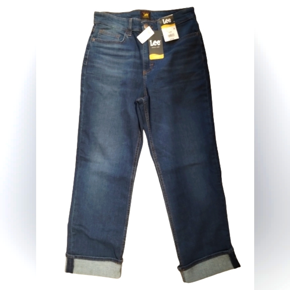 New Lee High Rise Boyfriend Dark Sand Women's Denim Jeans - Size 10 M